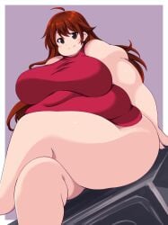 1girls big_breasts chubby fat fat_woman female fnf friday_night_fatty friday_night_funkin girlfriend_(friday_night_funkin) human human_only kurocaze light-skinned_female light_skin morbidly_obese overweight red_dress solo solo_female speaker tagme thick_thighs