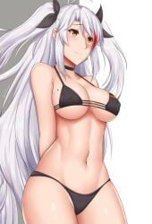 1girls adult adult_female ahoge antenna_hair arciealbano areola_bulge arm_behind_back arms_behind_back azur_lane bare_armpits bare_arms bare_belly bare_chest bare_hips bare_legs bare_midriff bare_navel bare_shoulders bare_skin bare_thighs belly belly_button bikini bikini_bottom bikini_only bikini_top black_bikini black_bikini_bottom black_bikini_only black_bikini_top black_choker black_collar black_hair_ribbon black_ribbon black_string_bikini black_swimsuit black_swimwear blush blush_lines blushing_at_viewer blushing_female breasts busty busty_female choker cleavage collar collarbone dot_nose embarrassed embarrassed_female exposed exposed_arms exposed_belly exposed_legs exposed_midriff exposed_shoulders exposed_thighs eyebrows_visible_through_hair female female_focus female_only groin hair_between_eyes hair_ribbon half_naked half_nude hand_behind_back hands_behind_back high_resolution highres hourglass_figure large_breasts lean_body lean_figure legs legs_together light-skined_female light-skinned light-skinned_female light_skin light_skin_female light_skinned light_skinned_female long_hair mature mature_female mole mole_on_breast multicolored_hair naked naked_female naked_woman navel nipple_bulge nude nude_female nudity prinz_eugen_(azur_lane) prinz_eugen_(unfading_smile)_(azur_lane) red_hair red_hair_female ribbon shoulders simple_background slender_body slender_waist slim_girl slim_waist smile smiling smiling_at_viewer smirk solo standing string_bikini swimsuit swimwear thick_thighs thighs thin_waist twintails twintails_(hairstyle) underboob upper_body v-line white_background white_eyebrows white_hair white_hair_female wide_hips yellow_eyes yellow_eyes_female