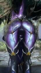 1girls ass behind_view bending_forward bending_over bent_over big_ass close-up close_up dat_ass ember_(warframe) ember_heirloom_(warframe) from_behind screencap screenshot warframe warframe_(species)