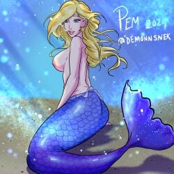 1:1 1girls big_breasts big_lips bioluminescence blonde_female blonde_hair blue_eyes blue_tail bubbles demonnsnek earings female female_focus female_only hair humanoid long_hair mario_(series) mermaid mermaid_girl mermaid_tail nintendo nude ocean pale-skinned_female pale_skin pink_nipples png princess_peach:_showtime! princess_rosalina shirtless signature smiling_at_viewer solo super_mario_galaxy swimming tail topless topless_female underwater video_game video_game_character video_game_franchise video_games water