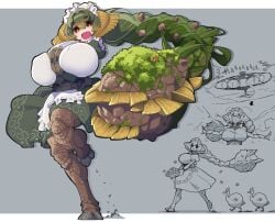 big_breasts capcom duramboros green_hair huge_breasts jari_1986 monster_girl monster_hunter tagme