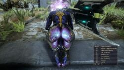 1girls ass behind_view bending_forward bending_over bent_over big_ass close-up close_up dat_ass ember_(warframe) ember_heirloom_(warframe) from_behind screencap screenshot warframe warframe_(species)