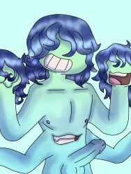 1boy 1monster 5_heads anthro anthro_only anthrofied artist_name artist_signature artist_upload bara bara_tits big_blue_bubble blank_background blue_background blue_body blue_hair blue_nipples ethereal_workshop eyeless eyeless_male fang femboy gaba-ghouls ghost ghost_boy humanoid long_hair male male_only monster monster_boy multi_head my_singing_monsters nipples no_humans non-human non-human_only nude nude_male open_mouth penis plain_background plasma plasmatic plasmatic_creature quad_elemental self_upload signature simple_background smiling solo solo_male wavy_hair whaill