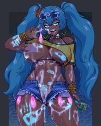 1girls ass big_ass big_breasts big_thighs brazil brazilian brazilian_female brazilian_miku breasts busty condom condom_belt cum cum_on_body cyan_eyes cyan_hair f.b.w female female_focus female_only hatsune_miku hourglass_figure huge_ass huge_thighs latin_american_hatsune_miku_(meme) long_hair looking_at_viewer pussy shirt shorts solo tagme tan tan_body tan_skin thick_hips thick_thighs thighs twintails vocaloid wide_hips yellow_shirt