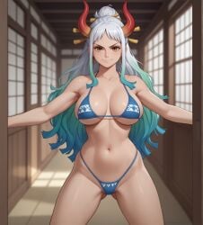 ai_generated bikini breasts female female_only navel one_piece robinlover solo tagme yamato_(one_piece)