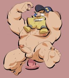 balls beard body_hair boner dildo dildo_in_ass erection facial_hair male male_only nude overwatch penis posduroo solo solo_male torbjörn