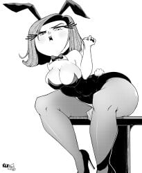 1girls ass big_ass big_breasts breasts curvy curvy_figure disgust_(inside_out) fan_character female inside_out inside_out_2 legs manga rabbit_girl