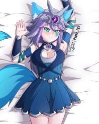 big_breasts breasts breasts breasts female fox_ears fox_girl fox_tail grey_hair io_(paladins) legs paladins paper_lyn shortstack