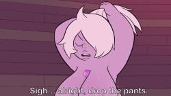 1girls 2024 2d 2d_(artwork) amethyst_(steven_universe) arms_behind_back arms_up big_breasts breasts cartoon_network completely_nude completely_nude_female edit edited edited_image edited_screencap female female_only gem gem_(species) huge_breasts imminent_sex large_breasts nerota nude nude_female nude_female_nude_female purple_skin shiny_ass shiny_breasts shiny_butt shiny_hair shiny_skin sigh solo solo_female steven_universe text upper_body