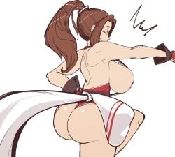 ass female huge_breasts immisterplow king_of_fighters mai_shiranui sideboob snk