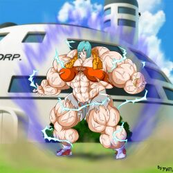 abs biceps breasts bulma_briefs bulma_briefs_(androids'_saga) dragon_ball dragon_ball_z female matl muscles muscular muscular_arms muscular_female muscular_legs muscular_thighs pecs