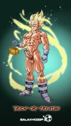 abs balls bara biceps big_balls big_penis daddy dragon_ball dragon_ball_z halloween holidays male male_nipples male_only manly muscular_male nipples nude pecs penis toei_animation vegeta