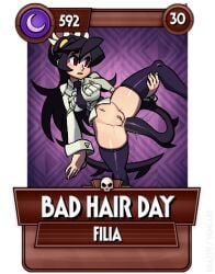 accurate_art_style anal black_hair edit female filia_(skullgirls) gameplay_mechanics interspecies monster noill penetration samson_(skullgirls) skullgirls video_game_character white_shirt