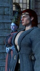 big_breasts cleavage divorce divorced_milf ededed elden_ring fromsoftware girl_staring_at_guy's_chest husband_and_wife male meme open_clothes pecs pecs_focus radagon_of_the_golden_order rennala_queen_of_the_full_moon