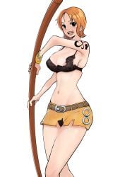 battle_damage female female_only huge_breasts igozengo large_breasts lingerie nami nami_(classic) nami_(one_piece) one_piece orange_hair panties tagme