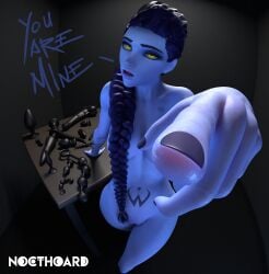 3d 3d_(artwork) 3d_animation 3d_model 3d_render abs amelie_lacroix areolae blender braid braided_hair braided_ponytail breasts dominant domination erect_nipples female female_only huge_breasts human large_breasts looking_at_viewer looking_back naked navel no_panties nocthoard nude nude_female oiled oiled_skin on_knees overwatch overwatch_2 purple_body purple_hair purple_skin sex_toy solo solo_female solo_focus sweat text thick_thighs tied_up voluptuous voluptuous_female wet wet_body wide_hips widowmaker widowmaker_(overwatch_2_suit) yellow_eyes young younger_female