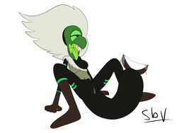 1_eye 4:3 abdomen alien animal_humanoid arthropod beak breasts cartoon_network centipeetle female gem_(species) hair humanoid insect_humanoid masturbation nephrite_(steven_universe) nipples open_mouth pussy pussy_juice saliva shaking simple_background solo spread_legs spreading step-by-voice steven_universe sweat tongue tongue_out trembling white_background white_hair