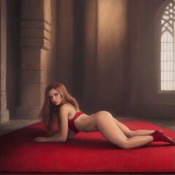 ai_generated all_fours artistic_nude ass avengers bottomless glamour marvel marvel_comics mutant_(marvel) on scarlet_witch wanda_maximoff x-men