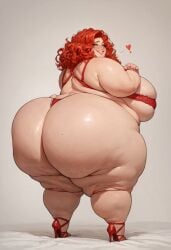 1female ai_generated ai_hands alternative_body_build ass_bigger_than_head ass_focus bbw big_ass big_ass_(female) bottom_heavy bottom_heavy_female cellulite child_bearing_hips civitai curvaceous curvy curvy_body curvy_female curvy_figure dumptruck_ass dumptruck_butt fat_ass fat_female fat_rolls fat_thighs fatty hyper hyper_ass hyper_breasts hyper_butt lingerie lipstick massive_ass massive_breasts massive_butt massive_thighs mature_female milf overweight overweight_female red_hair red_lingerie redhead_female skull_crushing_thighs smile smiling_at_viewer ssbbw thick thick_ass thick_butt thick_hips thick_legs thick_thighs thunder_thighs thunderthighs top_heavy top_heavy_breasts