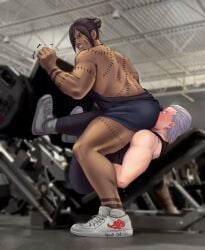 aguzcm ass_focus ass_in_face bubble_butt gay gym hidan kakuzu male_focus male_only meme naruto naruto_(classic) naruto_(series) naruto_shippuden no_visible_genitalia public shorts sportswear tagme weightlifting weights yaoi