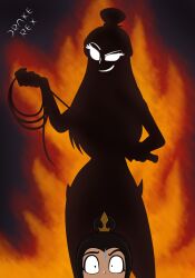 azula dominatrix drake-rex fire imminent_incest mother_and_daughter nervous sweat sweatdrop sweating ursa_(avatar)