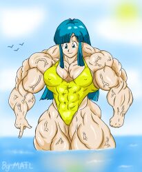 abs biceps breasts dragon_ball dragon_ball_z female maron matl muscles muscular muscular_arms muscular_female muscular_legs muscular_thighs pecs