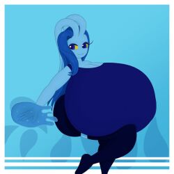 alien bad_anatomy big_breasts blue_eyes blue_hair earthling00 valerie_(earthling00)