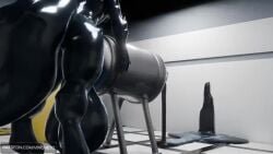 animated anthro big_balls big_penis changed_(video_game) cum furry goo_creature growing_penis hyper ink latex male_only puro_(changed) sound tagme video vinoveto