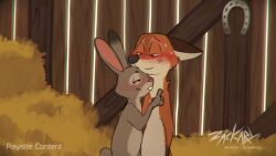 anthro barn blush bunny fox furry kissing male nervous orange_fur penis precum predator/prey rabbit saliva_trail tagme video zackary911