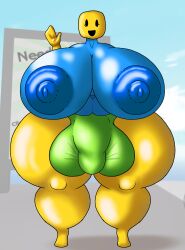 1futa 2d 2d_(artwork) 2d_artwork almost_naked belly big_areola big_ass big_balls big_boobs big_breasts big_butt big_nipples big_penis big_thighs blue_body blue_skin bulge bulge_through_clothing cock_bulge eyelashes futa futa_focus futa_only futanari green_thong hourglass_figure huge_areolae huge_ass huge_balls huge_breasts huge_butt huge_cock huge_nipples huge_penis huge_testicles huge_thighs hyper hyper_ass hyper_balls hyper_breasts hyper_genitalia hyper_penis hyper_testicles intersex natural_disaster_survival nipples noob noob_(roblox) ocinico puffy_areola puffy_nipples roblox roblox_background roblox_game robloxian self_upload simple_eyes simple_face smile solo solo_focus solo_futa tall_futa thick_thighs thighs thong unrealistic_proportions yellow_body yellow_skin