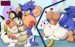 3_toes 4_fingers abs abstract_background absurd_res alternate_species anal anal_penetration annaengine anthro anthro_on_anthro anthro_penetrated anthro_penetrating anthro_penetrating_anthro areola balls balls_on_ground barefoot belly biceps big_areola big_balls big_breasts big_butt big_ears big_penis black_body black_fur black_nose blue_body blue_fur blue_quills bodily_fluids bouncing_balls bracelet breast_on_penis breasts busty_boy_(lore) butt butt_grab cum cum_drip cum_explosion cum_in_ass cum_inside cum_on_ground cum_on_penis cumshot digital_drawing_(artwork) digital_eyes digital_media_(artwork) dripping duo ejaculation emolga erection eulipotyphlan excessive_cum excessive_genital_fluids exclamation_point eyeliner fan_character fangs feet fingers foreskin from_front_position fur generation_5_pokemon genital_fluids genitals green_eyes gynomorph gynomorph/gynomorph gynomorph_penetrated gynomorph_penetrating gynomorph_penetrating_gynomorph gynomorph_penetrating_intersex hair hand_on_butt hands_behind_head heart_symbol hearts_around_body hearts_around_head hedgehog hi_res holding_leg holding_penis huge_balls huge_breasts huge_penis humanoid_genitalia humanoid_penis hyper hyper_genitalia hyper_penis impact_lines intersex intersex/intersex intersex_penetrated intersex_penetrating intersex_penetrating_gynomorph intersex_penetrating_intersex jewelry kneeling kneeling_on_ground lactating legs_up looking_at_another looking_at_partner looking_down looking_pleasured looking_up looking_up_at_partner lying machine magnet makeup male_(lore) mammal mating_press membrane_(anatomy) membranous_wings metal_sonic milk milk_drip milk_on_ground motion_lines multicolored_body muscular muscular_anthro muscular_gynomorph muscular_intersex navel nintendo nipples nude on_back onomatopoeia open_mouth orgasm overweight overweight_anthro overweight_gynomorph overweight_intersex penetration penile penile_penetration penis penis_size_difference pink_areola pink_nipples plap pokemon pokemon_(species) projectile_lactation quills_(anatomy) red_areola red_eyes red_nipples retracted_foreskin robot_anthro robotic_anthro rodent sciurid seductive sega sex simple_background slosh sloshing_breasts smile soles sonic_(series) sonic_the_hedgehog_(series) sound_effects splurt surprised tail tan_arms tan_balls tan_belly tan_body tan_chest tan_mouth tan_penis tan_soles teeth text thick_thighs toes tongue two_tone_body two_tone_tail vein veiny_penis white_body white_butt white_fur wide_hips wings yellow_body yellow_cheeks yellow_fur yellow_wings