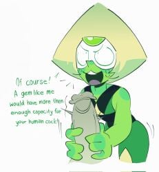 real_saming huge_cock stroking_penis steven_universe steven_universe_future peridot_(steven_universe) peridot_(gem)