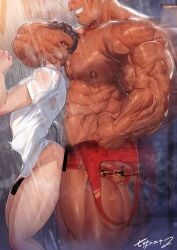 2boys abs anal anal_insertion anal_penetration anal_sex artist_signature ass balls_deep bara beefy belly_bulge biceps big_areola big_ass big_dom_small_sub big_hands big_penis bottomless breasts breasts_bigger_than_head brown_hair bubble_ass bubble_butt censor_bar censored censored_penis collarbone covered_face daddy dark_skin dilf doggy_style dubious_consent duo erection evil_grin from_behind from_behind_position gay grabbing grabbing_from_behind grabbing_head height_difference hi_res huge_cock humping hunk impossible_fit interracial leotard leotard_aside male male/male male_only male_penetrated male_penetrating male_penetrating_male manly mature_male motion_blur muscles muscular muscular_arms muscular_legs muscular_male muscular_neck muscular_thighs musk musk_clouds navel nude original original_character oyatu55k pecs penis penis_bigger_than_head pointless_censoring practically_nude pubic_hair quadriceps raw_sex rough_sex sex short_hair shower shower_room side_view six_pack size_difference skin_tone_difference standing stomach_bulge struggling tattoo tattooed_arm thick thick_arms thick_legs thick_penis thick_thighs thrusting tight_fit topless tough_guy translucent_clothing tremble_spikes trembling tribal_tattoo triceps veiny_arms wet_body wet_clothes wrestler wrestling_outfit yaoi