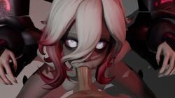 1girls ahoge ass blowjob briar_(league_of_legends) child_bearing_hips crouching crouching_female cumshot cumshot_in_mouth cumshot_on_face curvaceous curvaceous_ass curvaceous_body curvaceous_female curvaceous_figure curvaceous_hips curvaceous_thighs curvy curvy_body curvy_female curvy_figure curvy_hips curvy_thighs deepthroat fellatio female female_focus fisyfis13 league_of_legends male no_sclera nude_female nude_male penis pink_hair pov pov_eye_contact pov_male riot_games tagme thick thick_hips thick_legs vampire video waifu white_hair