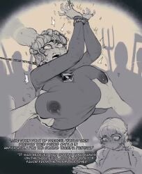 1girls 2026 2d 2d_(artwork) 2d_artwork 3boys arms_tied arms_tied_above_head arms_up background_character big_breasts blush blush_lines breasts_bigger_than_head child_bearing_hips clothed clothed_female clothing collar commentary consensual_non_consent cow_bell cow_bell_collar cowbell cowbell_collar crowd crowd_watching crying crying_with_eyes_open curvaceous curvy curvy_body curvy_female curvy_figure curvy_hips disembodied_hand dubious_consent english english_commentary english_text fantasizing fantasizing_rape fantasy fear_and_hunger fear_and_hunger:_termina female female_focus fully_clothed gigantic_breasts greyscale groping groping_breasts happy_sub heart heart_symbol hearts_around_head hi_res highres huge_breasts karin_(fear_and_hunger) krekk0v lactating lactation large_breasts leash leash_and_collar leash_pull leashed_collar male male/female monochrome muscles muscular muscular_arms muscular_male nipples questionable_consent rape_fantasy rape_fetish reading reading_book restrained restrained_arms restraints ritual rope rope_around_neck rope_harness straight tagme tear tearing_up tears text thick thick_hips thick_thighs thighs tied tied_hands tied_up vein veins veiny veiny_arms veiny_muscles video voluptuous voluptuous_female wide_hips