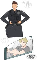 1boy 1boy1girl 1girls age_difference ass ass_bigger_than_head big_ass big_breasts big_thighs breasts breasts_bigger_than_head comic cop curvaceous curvy curvy_figure digital_media_(artwork) female hips hourglass_figure huge_ass huge_breasts huge_thighs jopuari large_ass large_breasts large_thighs legs light-skinned_female light_skin mature mature_female milf older_female older_female_and_younger_male original original_character original_characters police police_officer policewoman slim_waist story thick thick_hips thick_legs thick_thighs thighs thighs_bigger_than_head voluptuous waist wide_hips wide_thighs younger_male