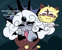 arielbonovo background black_pearl_cookie cookie_run cookie_run_kingdom flat_colors furry furry_oc game_reference gift_art interspecies ocxcanon