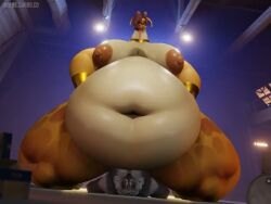3d_animation animated anthro bbw belly_overhang big_belly bouncing_belly cowgirl_position furry kubwa_kalua larger_female overweight overweight_female riding size_difference tagme tongue_out video wolke