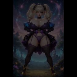 ai_generated animated big_ass big_breasts blonde_hair elf high_heels jewelry long_hair tagme video