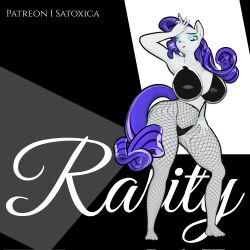3d 4k anthro female fishnets furry furry_only my_little_pony rarity_(mlp) satoxica