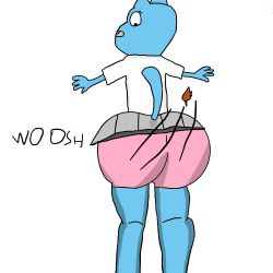 anartenjoyer ass butt cat leaf ms_paint nicole_watterson panties pink_panties skirt skirt_lift the_amazing_world_of_gumball wind
