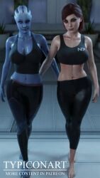 2girls 3d alien alien_girl alien_humanoid asari barefoot big_ass big_breasts bioware blue-skinned_female blue_body blue_skin breasts bust busty chest commander_shepard curvaceous curvy curvy_figure electronic_arts female femshep hair_tentacles hips hourglass_figure huge_ass huge_breasts human humanoid jane_shepard large_ass large_breasts leggings legs liara_t'soni light-skinned_female light_skin mass_effect mature mature_female slim_waist tentacle_hair thick thick_hips thick_legs thick_thighs thighs typiconart video_game_character voluptuous waist wide_hips yoga_pants