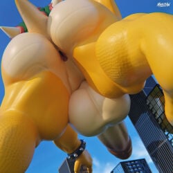 16:9 1boy 2026 3d_(artwork) anthro anus apartment_building ass balls big_balls big_muscles big_penis blender_(artwork) blender_cycles_(artwork) bowser bowser_day building city claws clothing day digital_media_(artwork) dragon_koopa erection exhibitionism foreskin furry furry_male furry_only genitals glans hair huge_balls huge_penis humanoid_genitalia humanoid_penis hyper hyper_balls hyper_genitalia hyper_penis kaiju_shot kaiju_view koopa light looking_at_viewer looming looming_over macro macro_focus macro_male male male_only mario_(series) maulclaw muscles muscular muscular_anthro muscular_male nintendo non-mammal_balls nude nude_macro nude_male pecs penis pink_glans pink_nipples public red_hair reptile retracted_foreskin road scales scalie sharp_teeth shell simple_background size_difference skyscraper smile solo solo_focus solo_male spiked_shell spikes spikes_(anatomy) store street sun sunlight sunny tail teeth vein veiny_penis watermark widescreen window yellow_skin