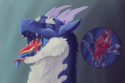 2018 ashtalon blue_fur blue_insides blue_tongue closed_eyes dragon dripping drooling duo eating etriuswhite feral fluffy food fur furred_dragon gaping_mouth head_first hi_res horn hungry internal licking lothar male male_pred male_prey mouth_shot multicolored_fur open_mouth oral_vore penis saliva scalie sex size_difference slimy slurping swallowing teeth throat tongue tongue_out tuft two_tone_fur uvula vore wet white_fur yaoi