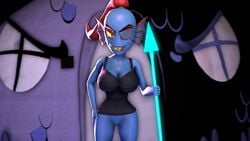 3d breasts clothing female fish marine nude pussy saygoodbye-sfm solo source_filmmaker undertale undyne video_games