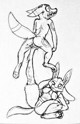 1boy 1girls 2018 3_toes anthro anus areolae ass back ballbusting barefoot belly big_ears breasts canine cock_and_ball_torture duo eeveelution fangs feet female fur furry kick kicking long_ears looking_up lucario male monochrome motion_lines nintendo nipples nude on_back one_eye_closed open_mouth pain pawpads paws pokemon pokemon_(species) pokemon_dppt pokemon_gsc pussy raised_tail sketch smile spread_legs spreading straight tail testicles thick_thighs umbreon victorz video_games white_background wink