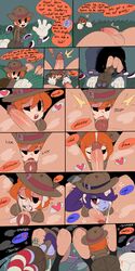 ass captain_kirb clothed comic cum cum_in_mouth cum_on_face cumshot female male mesmerized mob_face musk oral peacock_(skullgirls) sharp_teeth skullgirls squigly