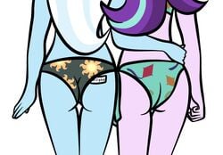 back_view bikini_bottom friendship_is_magic lower_body multiple_girls my_little_pony pony4koma starlight_glimmer trixie_(mlp) trixie_lulamoon