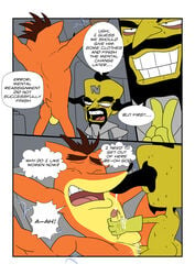 anal ass balls comic crash_(series) crash_bandicoot doctor_neo_cortex experiment ftm_transformation gender_transformation handjob human_to_anthro jerseydevil male male_only neo_cortex penis transformation yaoi