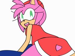 amy_rose animated anthro ass blue_fur clothing dress female fur hairband happy hedgehog male mammal penis pink_fur saltwater saltwatertoffee sega sex simple_background smile sonic_(series) sonic_the_hedgehog straight vein white_background